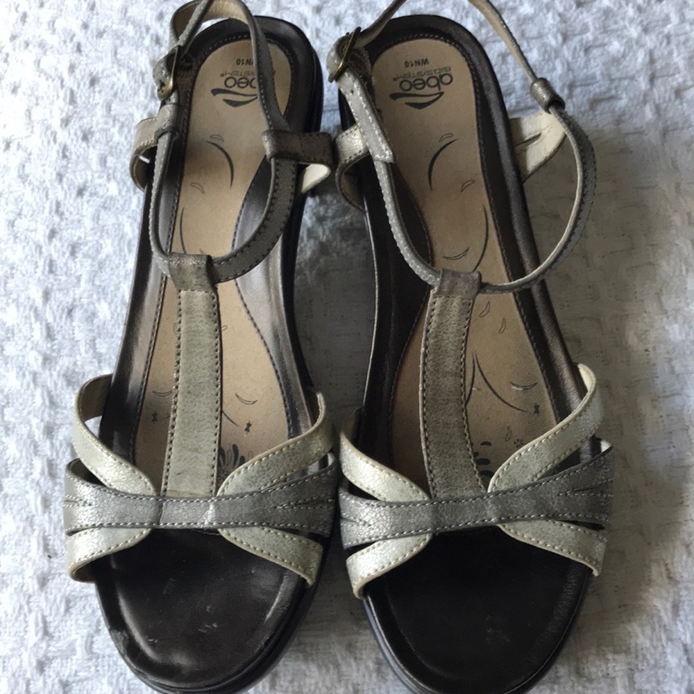 Abeo metallic sandals size 10